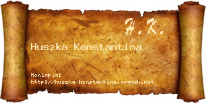 Huszka Konstantina névjegykártya